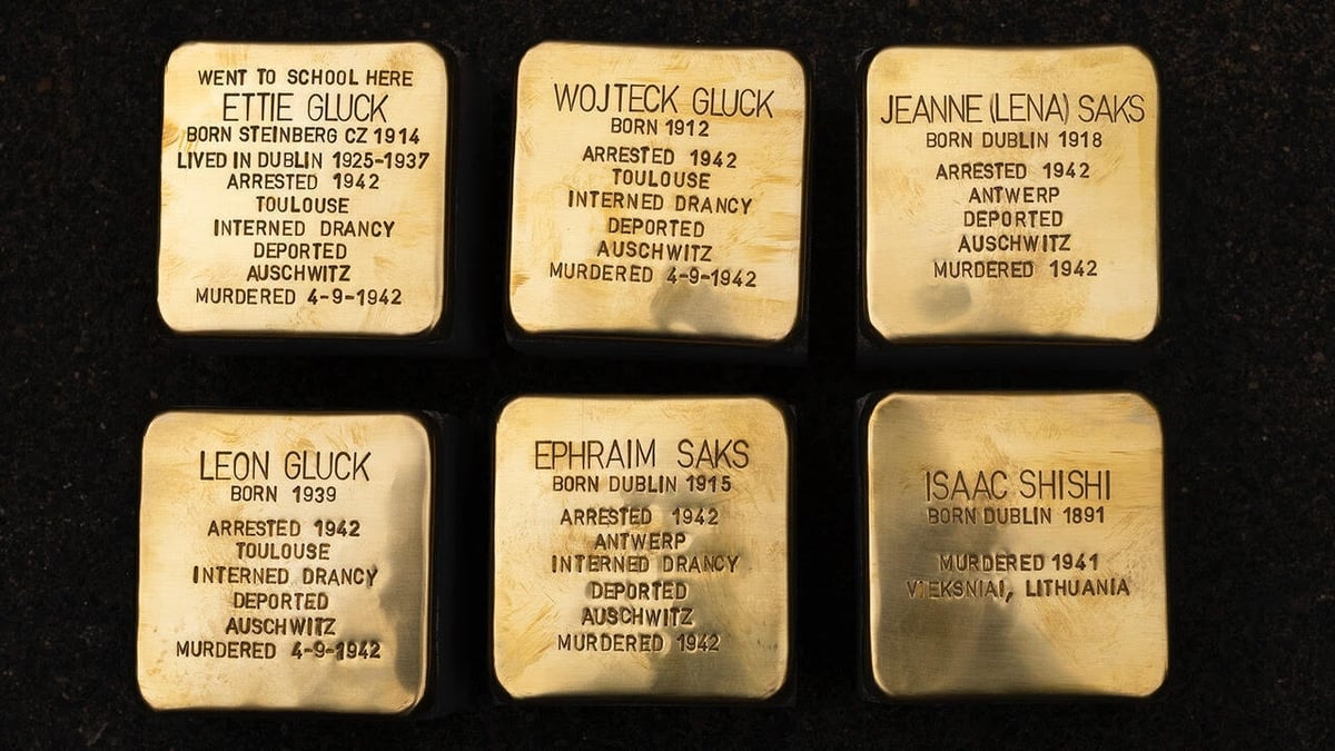 Six stolpersteine to be unveiled in Ireland to remember Holocaust