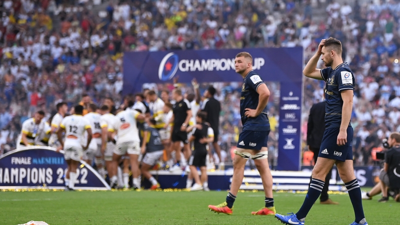 Leinster players following their loss to La Rochelle
