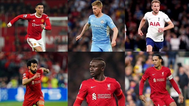 The six nominees for the PFA men's prize