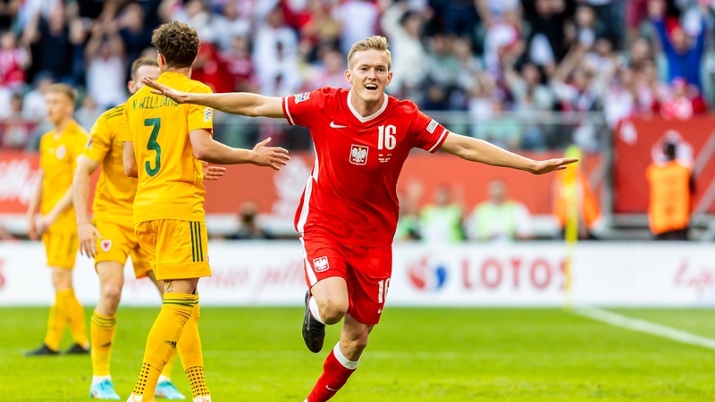 Karol Swiderski celebrates scoring the winning goal