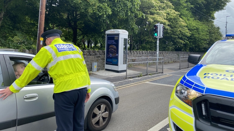 Gardaí at a checkpoint in Galway last year
