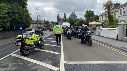 A checkpoint in Galway, part of a 24-hour speed enforcement operation by gardaí and the Road Safety Authority
