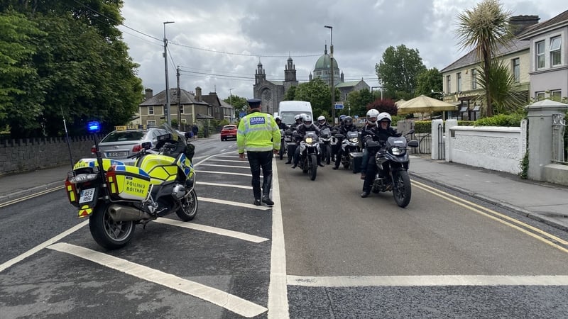 A checkpoint in Galway as part of 'Slow Down Day'