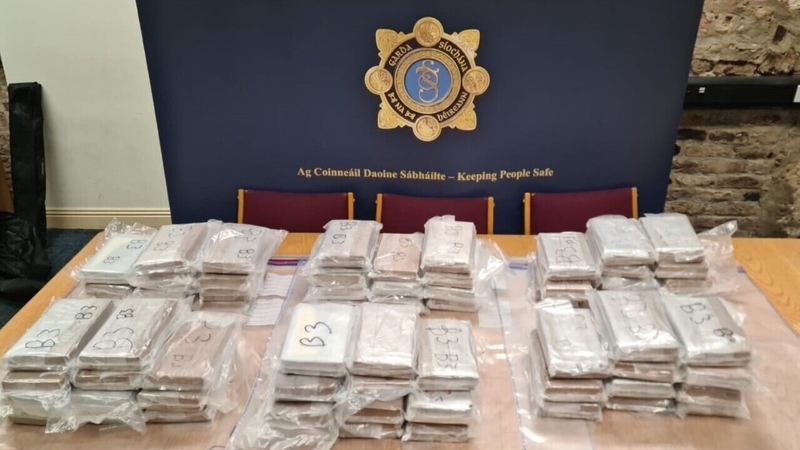 Gardaí said that 67kg of the drug was found in a vehicle in the Leopardstown area
