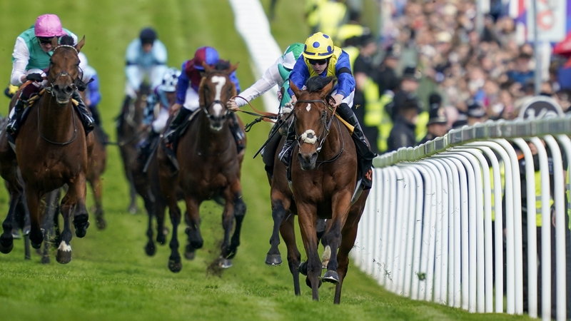 Desert Crown surges clear of the field at Epsom