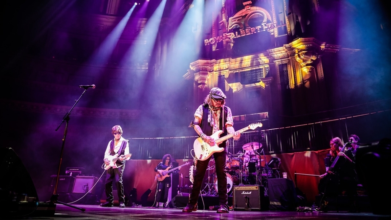 Beck and Depp on stage. Photo Credit: Christie Goodwin