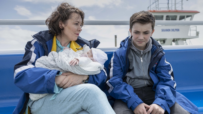 Baby on board: Oliva Colman and Charlie Reid