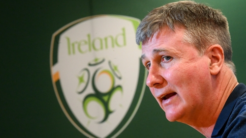 Stephen Kenny pictured at the pre-match press conference
