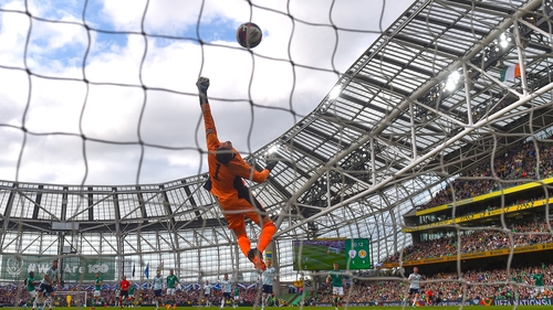 Scotland goalkeeper Craig Gordon fails to stop Michael Obefemi's powerful strike