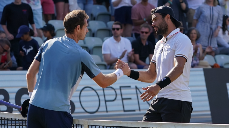 Murray lost out to Berrettini