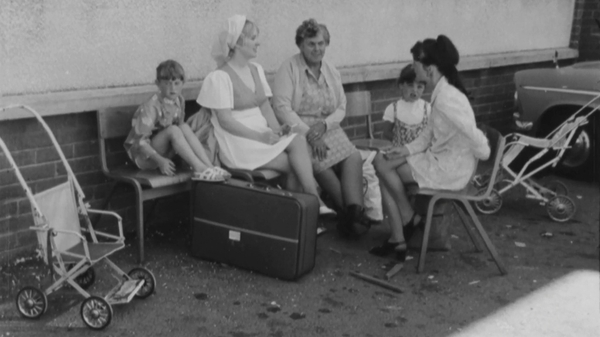 Lenadoon residents at the De Le Salle School in Andersonstown, Belfast, 1972.