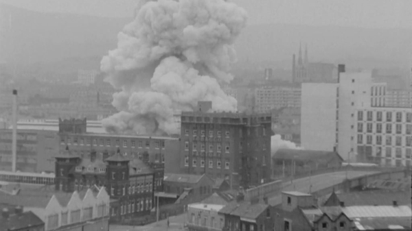Bloody Friday bomb explosion in Belfast, 1972.