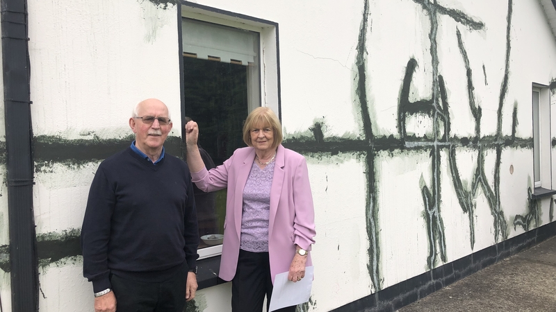 Seamus and Mary Hanley outside their home in Co Clare
