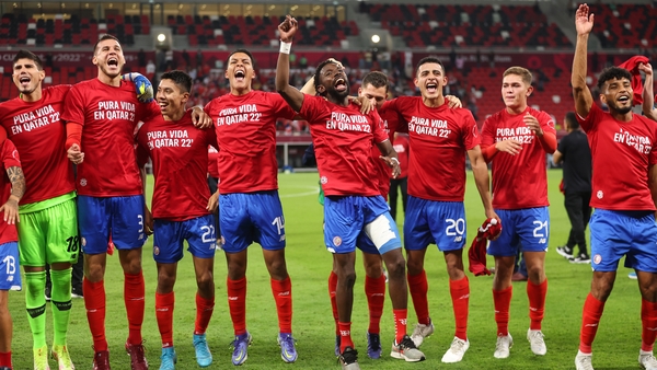Los Ticos celebrate their World Cup qualification