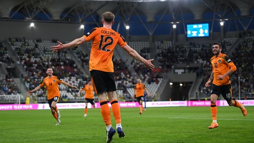 Nathan Collins celebrates a goal Dara O'Shea described as 'world class'