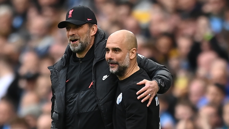 Jurgen Klopp and Pep Guardiola's teams meet again on Sunday