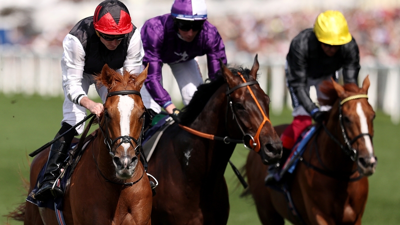 Kyprios and Ryan Moore (left) win the Gold Cup