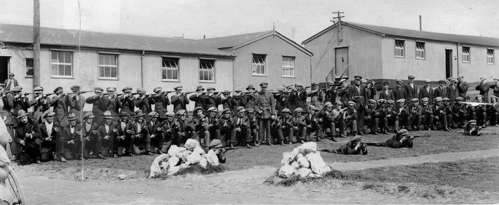 Finner Army Camp, just after its takeover by the anti-Treaty IRA (Credit: Belfast Telegraph)