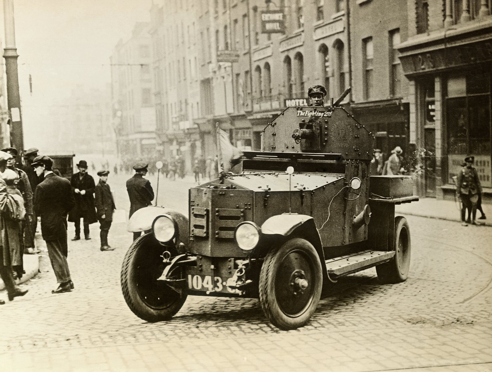 Free State troops patrol in an armoured car (Credit: Getty)