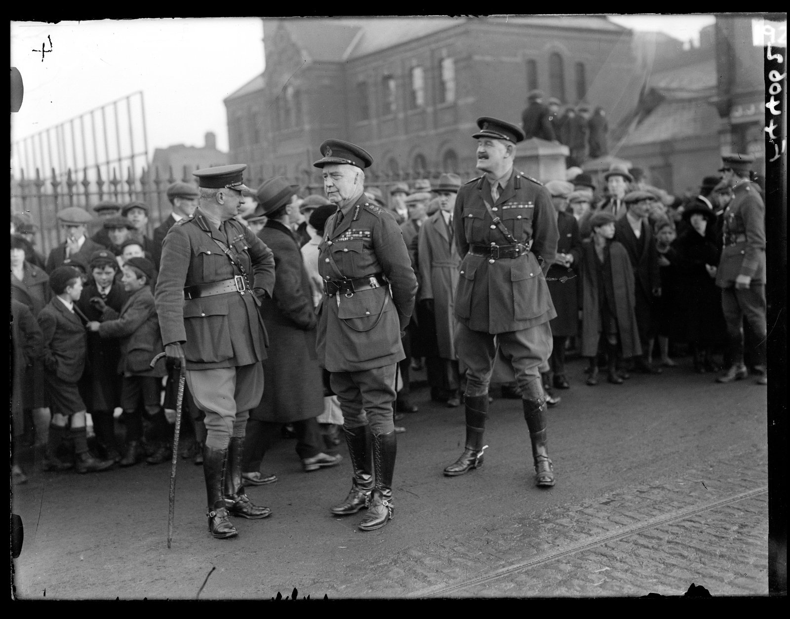 The British Commander in Ireland, General Nevil Macready, with his staff, 1922 (Credit: RTE Photographic Archive, the Cashman Collection)