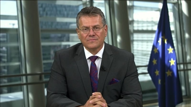 European Commission Vice-President Maroš Šefčovič speaking to RTÉ News