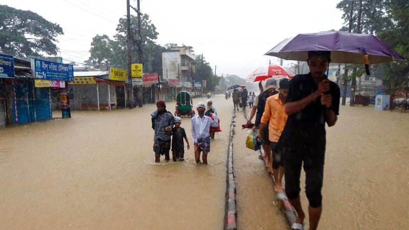 Relentless downpours have inundated vast stretches of the country's northeast