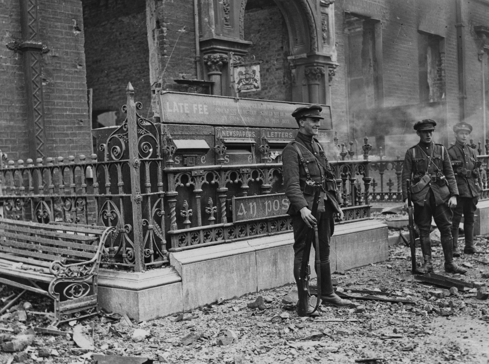 The irony; this post office had only just been taken over by the new state, before it was destroyed (Credit: Getty Images)