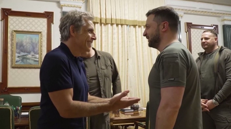 The meeting took place in Kyiv on World Refugee Day Screengrab: EBU via Ukrainian Presidential Press Service