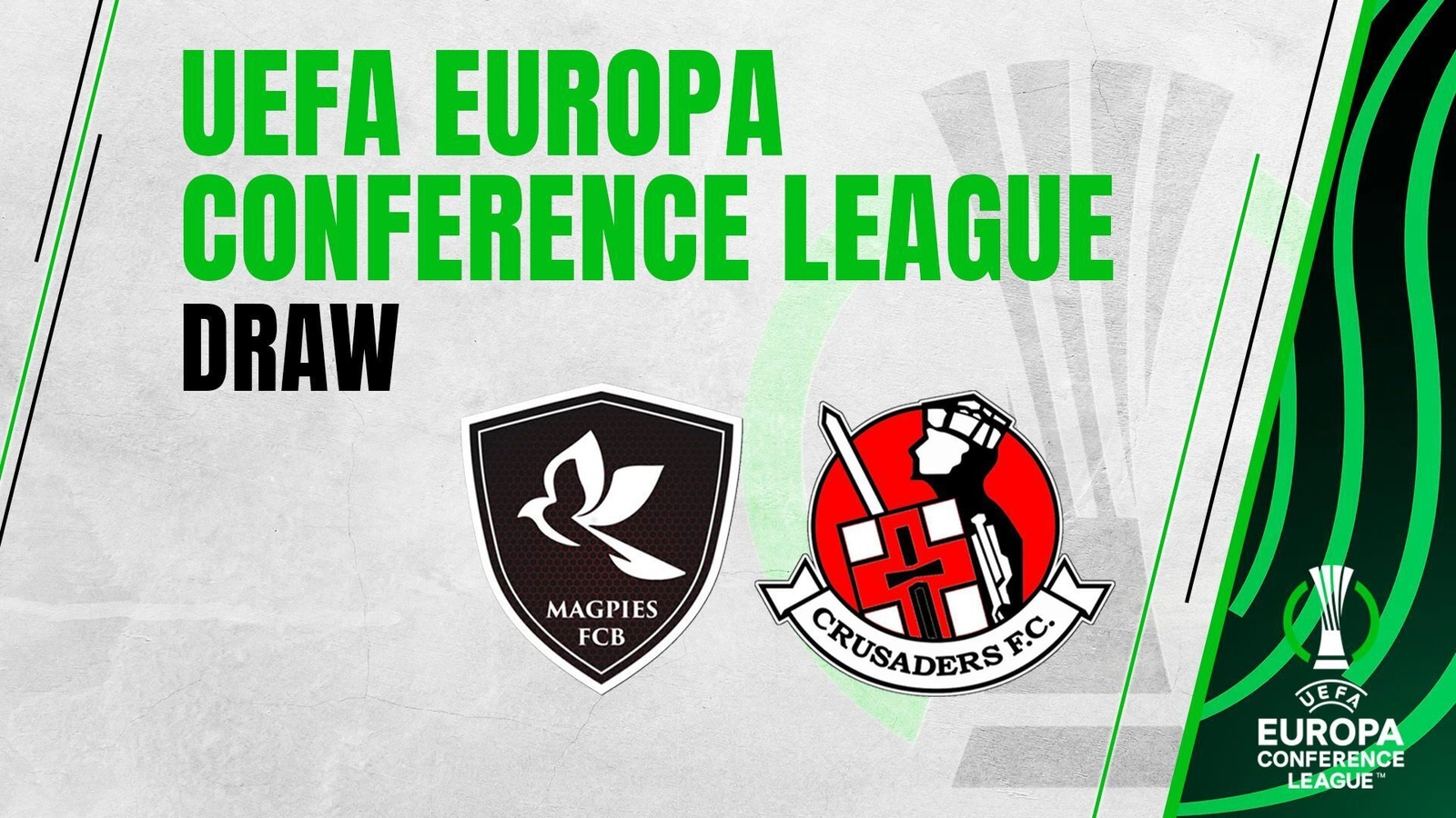 Bruno's Magpies will play Crusaders in Ireland next month, with the home leg in Gibraltar first