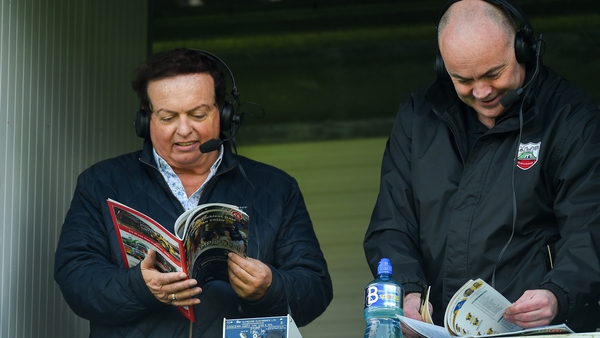 Marty Morrissey (L) in the commentary booth with Clare hurling legend Anthony Daly