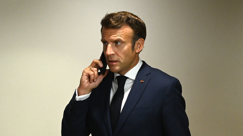 France's President Emmanuel Macron arrives for the EU-Western Balkans leaders' meeting in Brussels