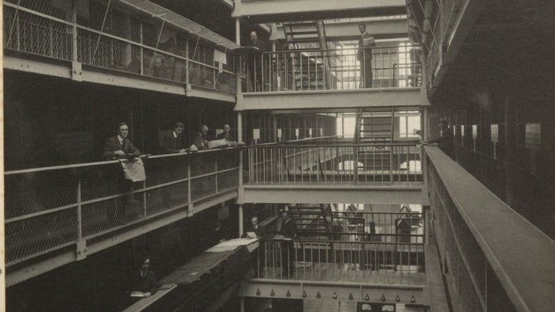 The only image of the interior of the Record Treasury at the Public Record Office of Ireland 1914 (Courtesy: National Archives of Ireland)