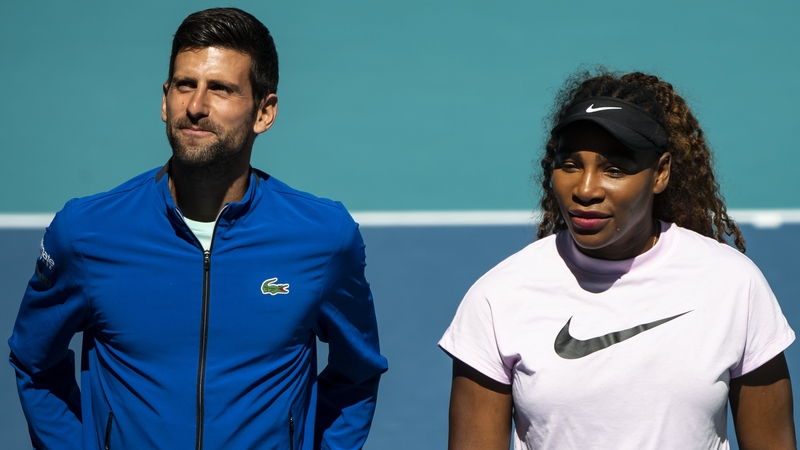 Novak Djokovic and Serena Williams
