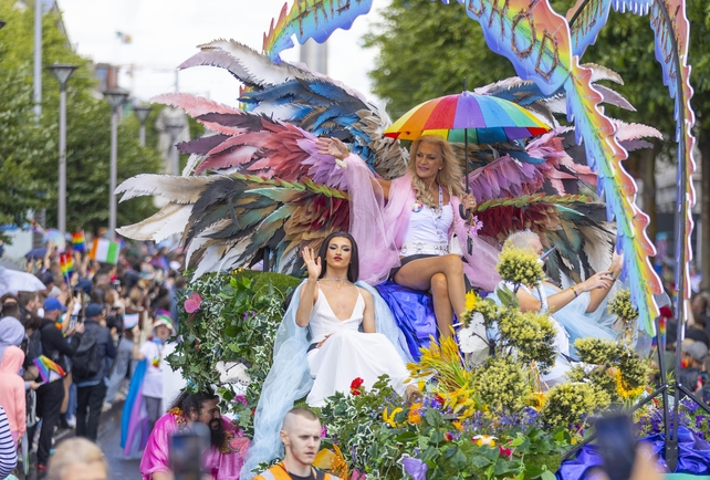 There are plenty of colourful groups and floats