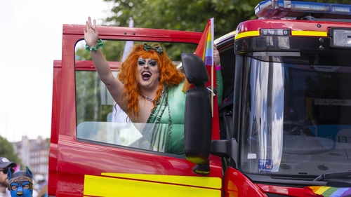 Letitia Delish, from London, taking part in the Dublin Pride parade