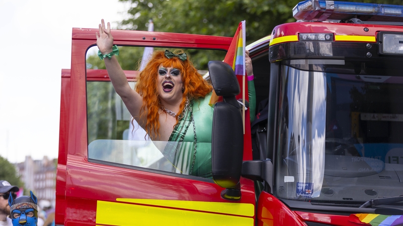 Letitia Delish, from London, taking part in the Dublin Pride parade