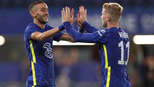 Hakim Ziyech (L) and Timo Werner both look set to move on after two seasons at Chelsea