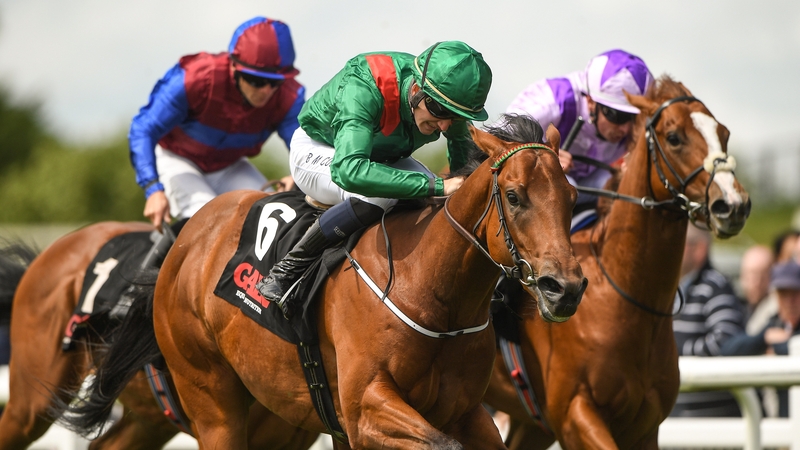 Shartash (6) and Ben Coen on their way to winning The GAIN Railway Stakes