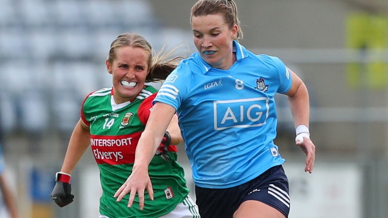 Jennifer Dunne in action against Tara Needham of Mayo