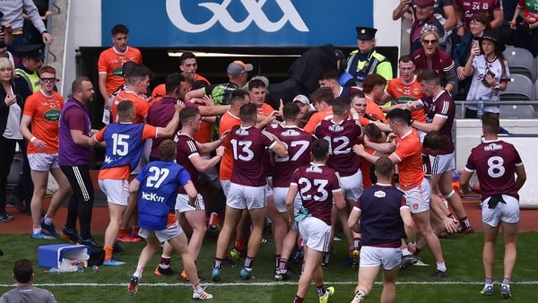 Scenes at Croke Park at the end of regulation time