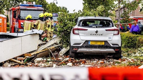 Emergency services at the scene in Zierikzee in the Netherlands today