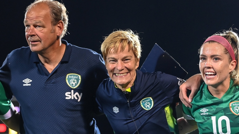 A jubilant Vera Pauw after the win over Georgia