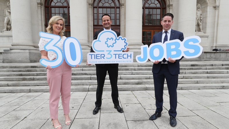 Tier3Tech's Eithne Waldron, Tánaiste and Minister for Enterprise, Trade and Employment Leo Varadkar and David Waldron, CEO and Managing Director of Tier3Tech