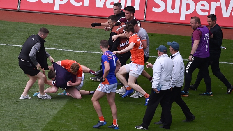 The brawl took place between full-time and extra-time of Sunday's All-Ireland quarter-final