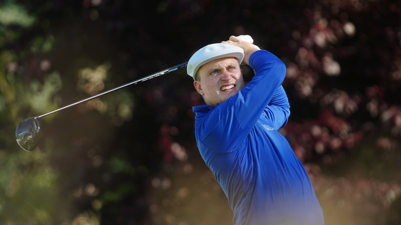 David Carey wearing the trademark Ben Hogan 'cap'