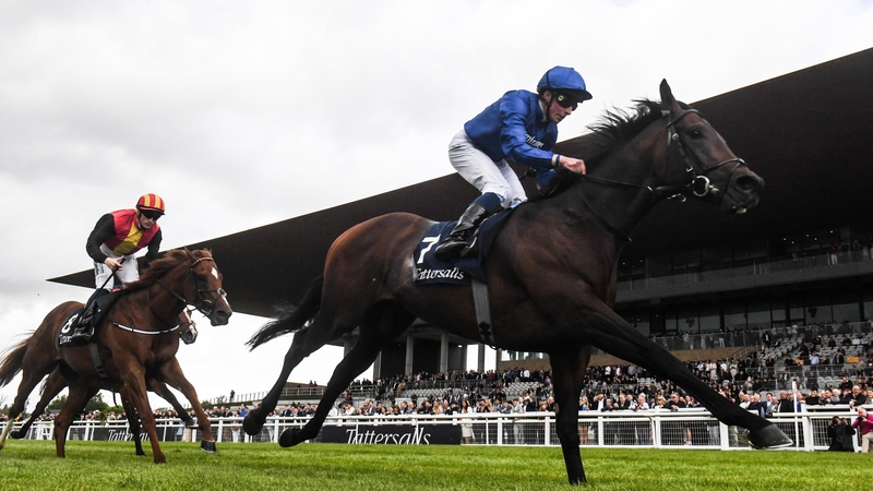 Native Trail, winning the Irish 2,000 Guineas at the Curragh