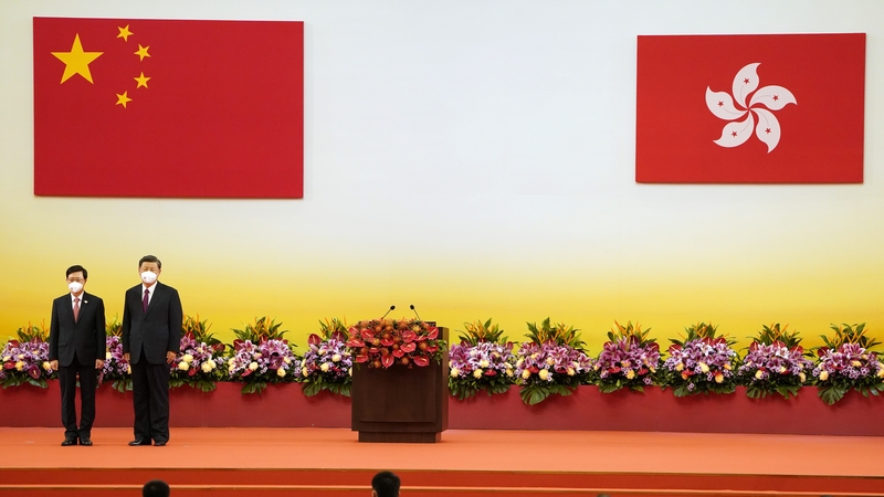 The ceremony is a chance for the Chinese Communist Party to showcase its power over the city