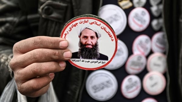 Hibatullah Akhundzada has not been seen or photographed in public since the Taliban returned to power (file pic)