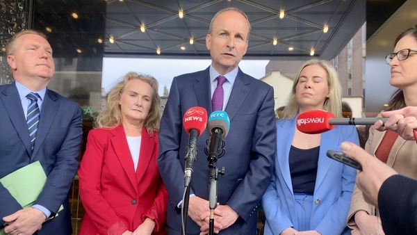 Taoiseach Micheál Martin speaking today after a meeting of the Fianna Fáil parliamentary party in Dublin