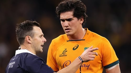 Darcy Swain was red carded by referee James Doleman